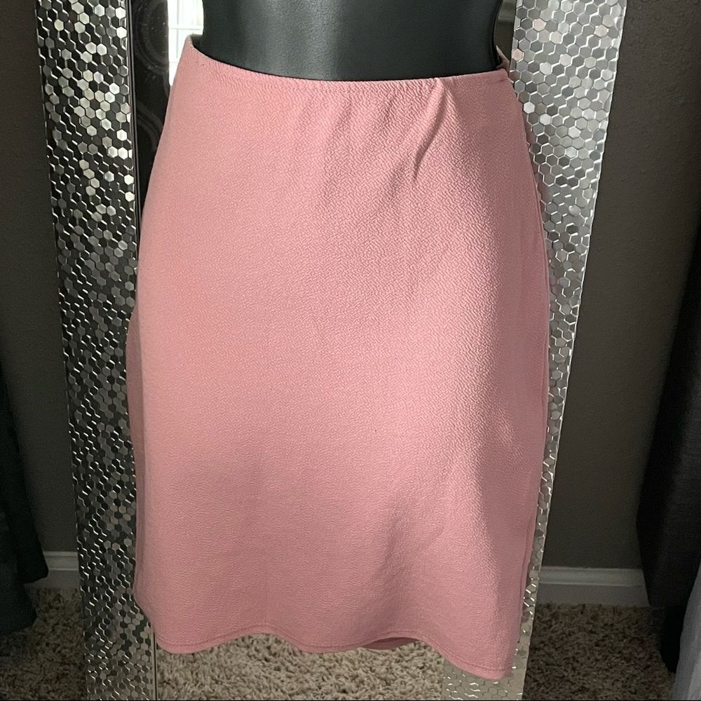 NY Invasion Pencil Mini Skirt Blush Pink Size Large
